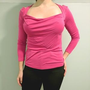 BCBG Long Sleeve CutOut Top